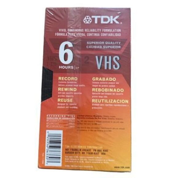 TDK T-120 Superior Quality Blank VHS Tape - Picture 2 of 3